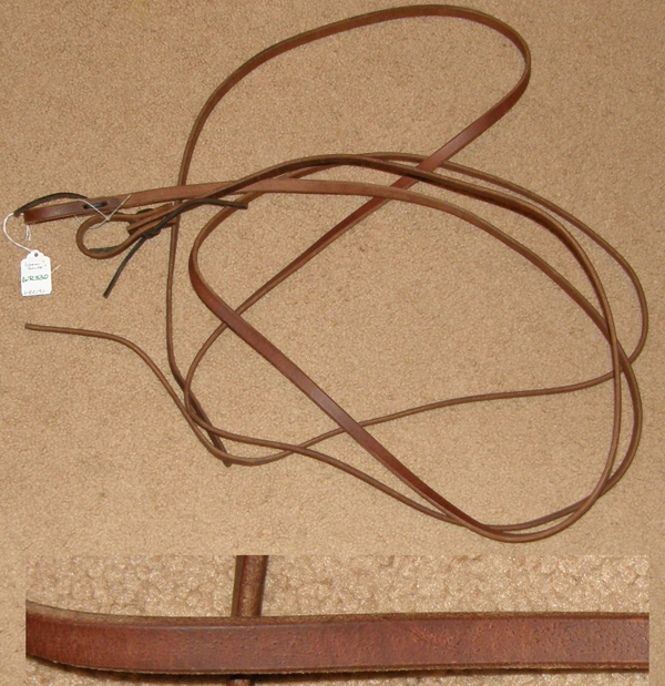 7Ft Split Reins Brown Western Leather Braided Snaps